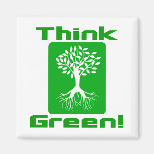 Imán Pensar en verde   Conciencia ambiental