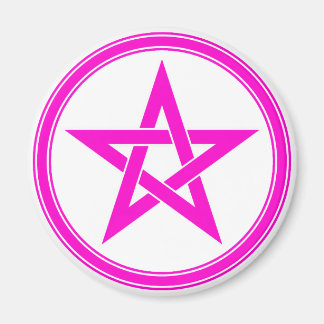 Imán pentáculo rosa