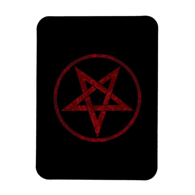 Imán Pentagram del diablo Rojo (Vertical)