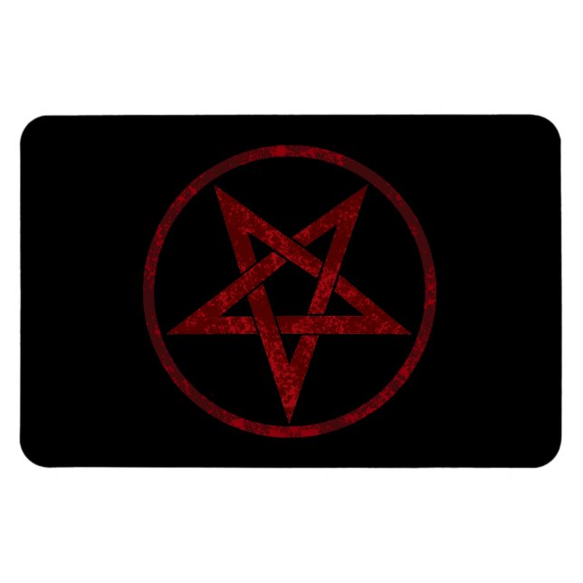 Imán Pentagram del diablo Rojo (Horizontal)