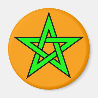 Imán Pentagram Green sobre el Naranja