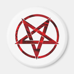 Imán Pentagrama del Diablo Rojo