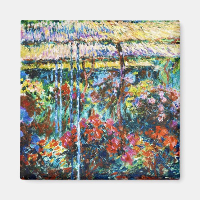 Imán Peonies, 1887 Claude Monet genial, viejo, maestro (Frente)