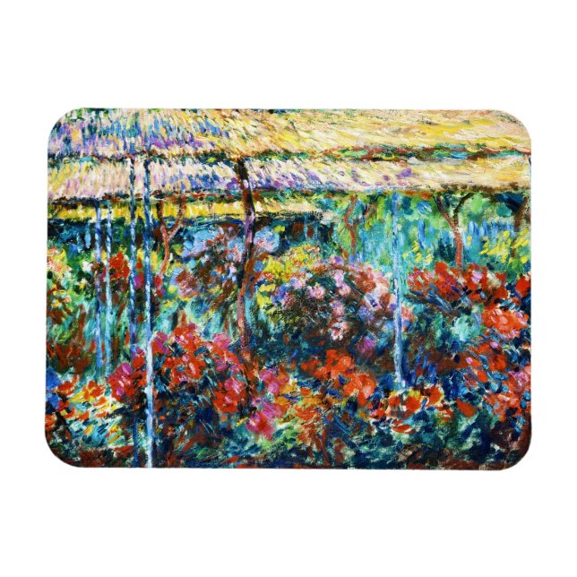 Imán Peonies, 1887 Claude Monet genial, viejo, maestro (Horizontal)