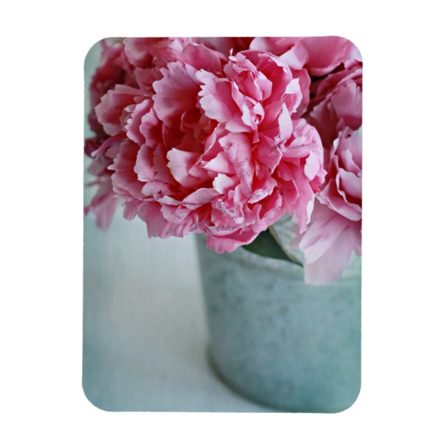 Imán Peonies en la mesa (Vertical)