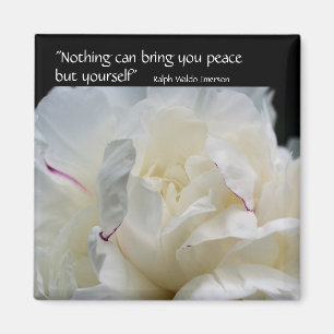 Imán Peony Inner Peace Inspiradora Cita Magnet