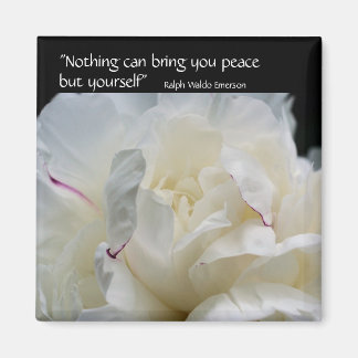 Imán Peony Inner Peace Inspiradora Cita Magnet