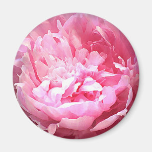 Imán Peony rosado tramado