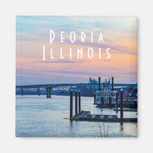 Imán Peoria Illinois en Sunset Magnet