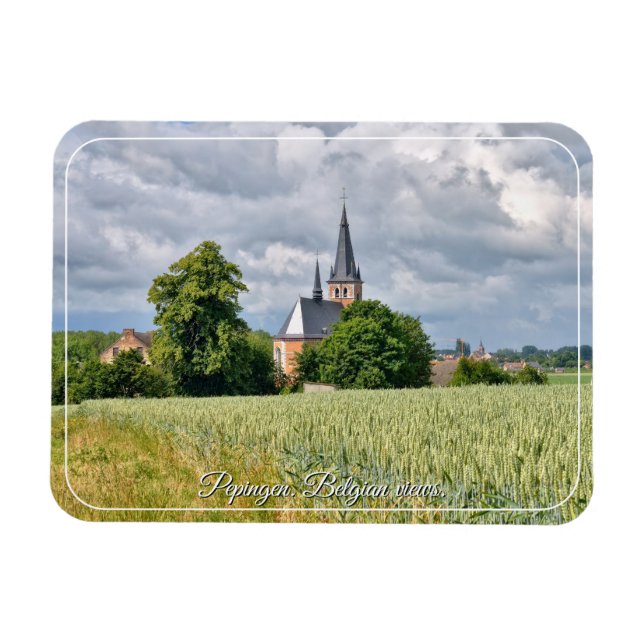 Imán Pepingen ciudad en Bélgica, campo (Horizontal)