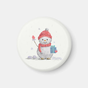 Imán pequeña almohada de lanzamiento de nieve