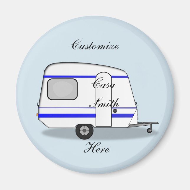 Imán Pequeña caravana gitana de remolques racionalizada (Frente)