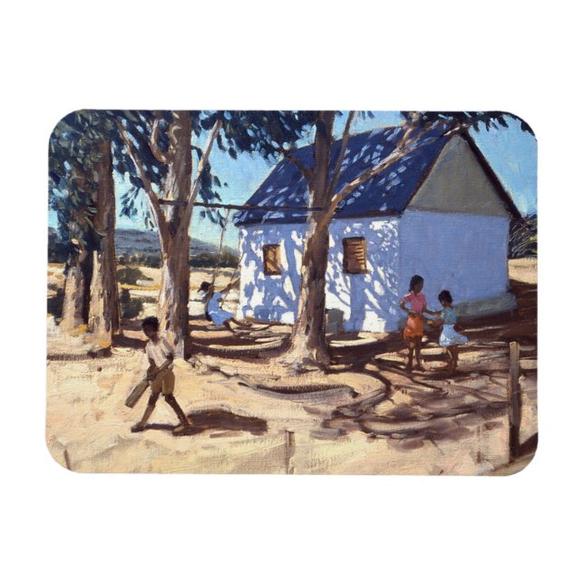 Imán Pequeña casa blanca Karoo Sudáfrica (Horizontal)
