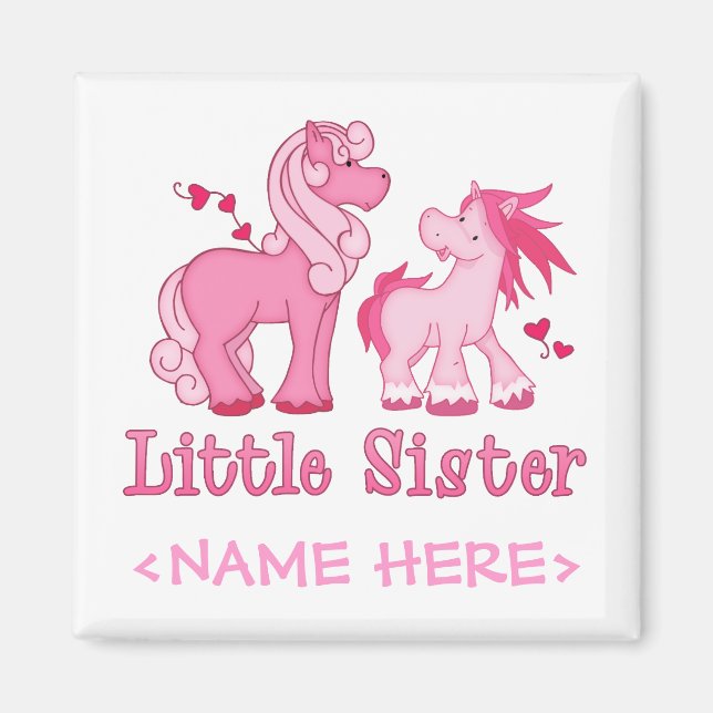 Imán Pequeña hermana de Pink Ponys (Frente)