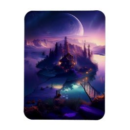 Imán Pequeña Isla Marítima Con Hogar De Vacaciones