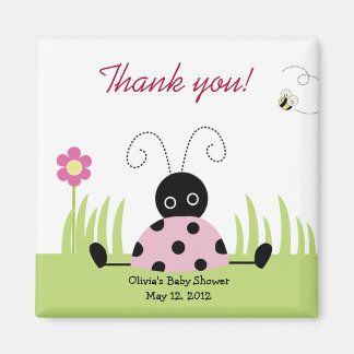 Imán Pequeña Ladybug (Rosa) Baby Shower Favnet