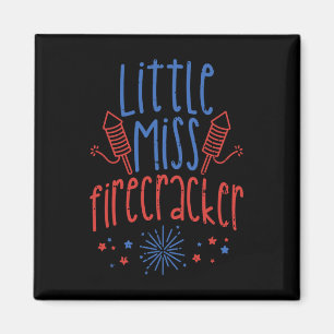Imán Pequeña Miss Firecracker Graciosa 4 De Julio Patri