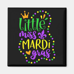 Imán Pequeña Miss Mardi Gras Niños Chicas de ropa de ca