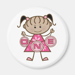 Imán Pequeña Niña camisetas y regalos de cumpleaños