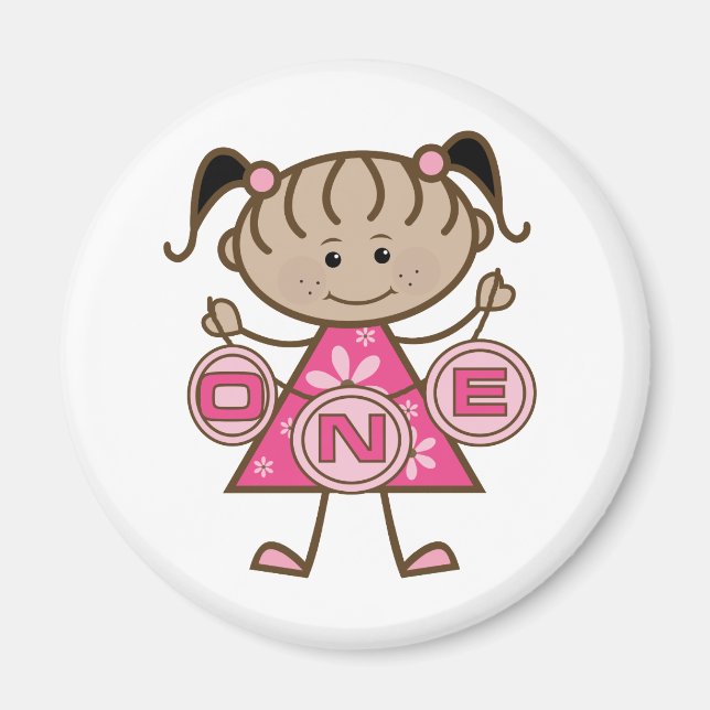 Imán Pequeña Niña camisetas y regalos de cumpleaños (Frente)