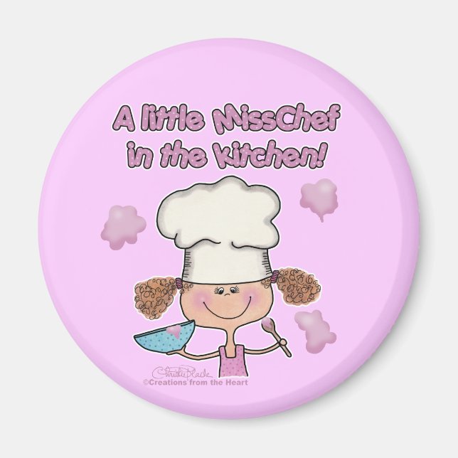 Imán Pequeña señorita Chef (Frente)