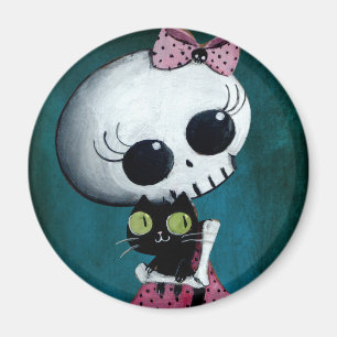 Imán Pequeña Srta. Death - belleza de Halloween