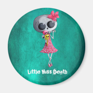 Imán Pequeña Srta. Death con helado de Halloween