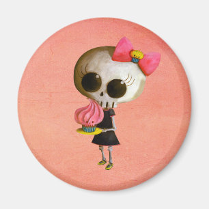 Imán Pequeña Srta. Death con la magdalena