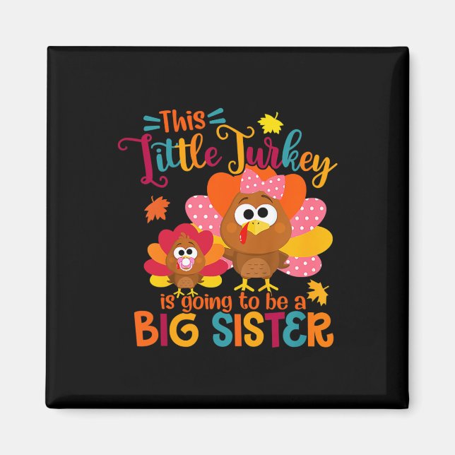 Imán Pequeña Turquía Gran Hermana de Cute Cae En El Oto (Frente)