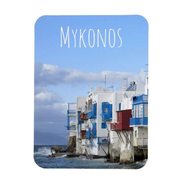 Imán Pequeña Venecia, Mykonos, Grecia (Vertical)