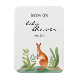Imán Pequeño acuarela Kangaroo Baby Shower favor