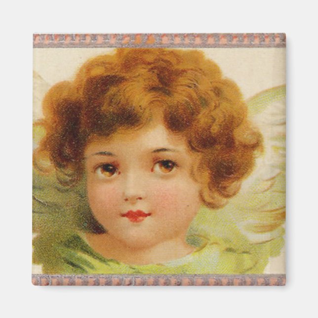 Imán Pequeño ángel de cabeza roja (Frente)