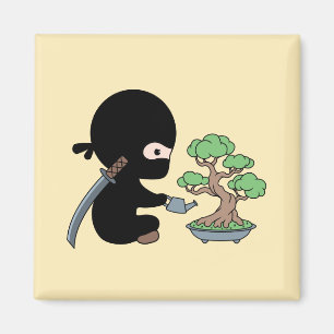 Imán Pequeño árbol de Bonsai en aguas Ninja en amarillo