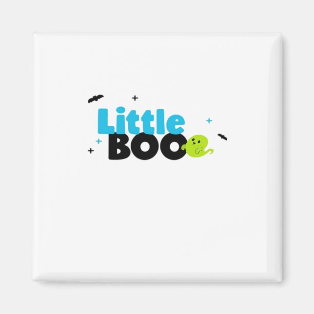 Imán Pequeño Boo Divertido Retro (Frente)