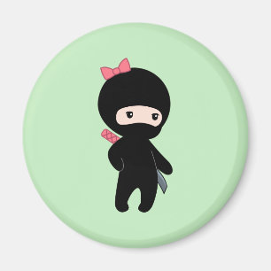 Imán Pequeño Chica de Ninja en verde