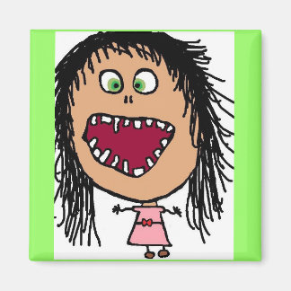 Imán Pequeño Chica de Personalizado de ojos Loco