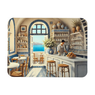 Imán Pequeño Coffeeshop en Santorini