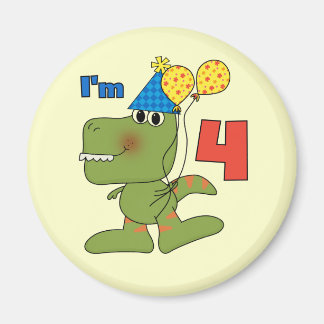 Imán Pequeño Dino 4 camisetas de cumpleaños y regalos