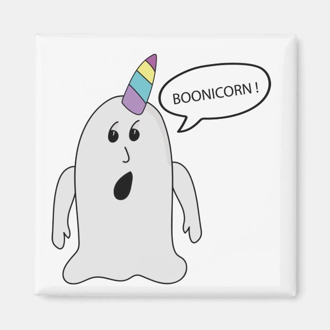 Imán Pequeño fantasma de boonicornio (Frente)