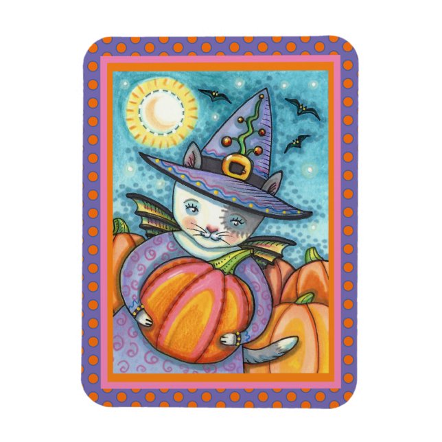 IMÁN PEQUEÑO GATO DE MADERA, CUTIDO Y COLORIDO (Vertical)