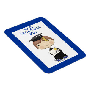 Imán Pequeño graduado de pelo marrón