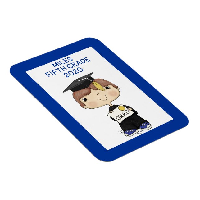 Imán Pequeño graduado de pelo marrón (Lado Derecho)