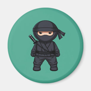 Imán Pequeño guerrero ninja en verde