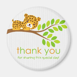 Imán Pequeño Leopardo lindo Gracias Magnet