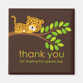 Imán Pequeño Leopardo lindo Gracias Magnet