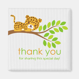 Imán Pequeño Leopardo lindo Gracias Magnet