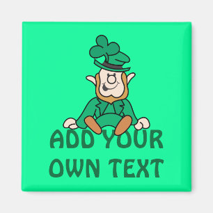 Imán Pequeño Leprechaun - añada su propio texto