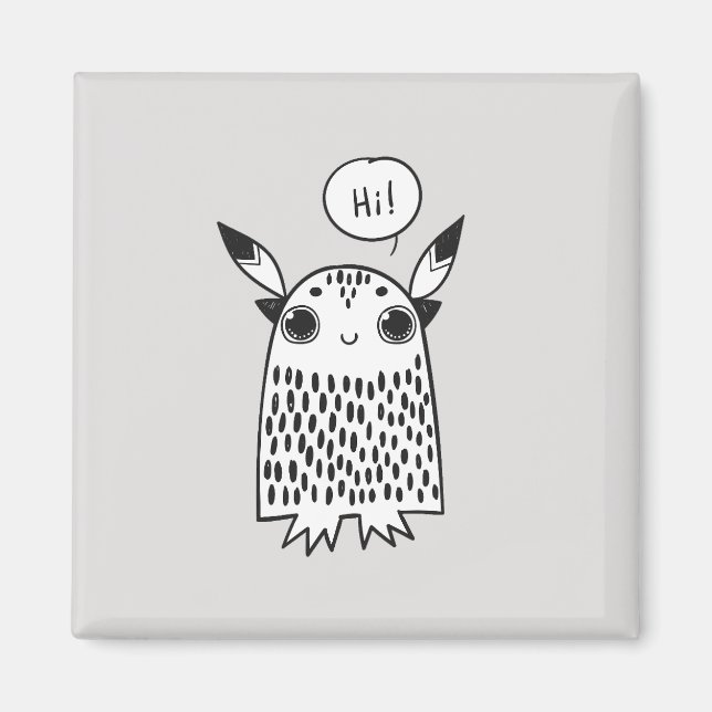 Imán Pequeño monstruo lindo (Frente)