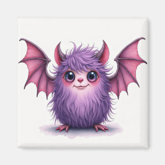 Imán Pequeño monstruo morado y rosado