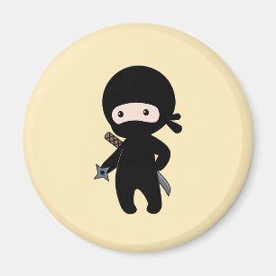 Imán Pequeño Ninja Sosteniendo Estrella Fugaz sobre Ama